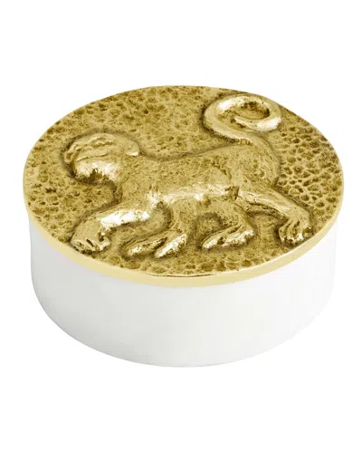 Michael Aram Chinese Zodiac Monkey Box In Brown