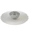 Michael Aram Chrysanthemum Chip & Dip In Silver