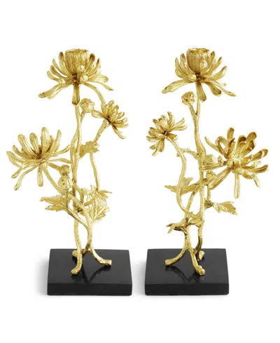 Michael Aram Dahlia Tall Candleholders, Set Of 2 In No Color