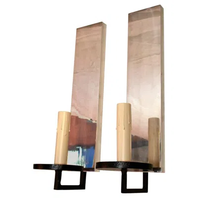Pre-owned Michael Aram Elegant Set Of Six Modern Chrome Sconces Signed By  ( Four Are Sold In Sand