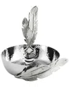 Michael Aram Feather Wine Coaster And Stopper Set