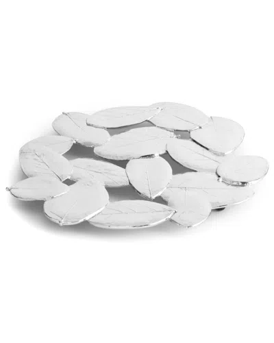 Michael Aram Forest Leaf Trivet In White