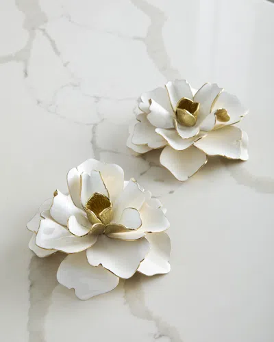 Michael Aram Gardenia Candleholders, Set Of 2 In Gold