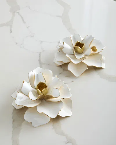 Michael Aram Gardenia Candleholders, Set Of 2 In Neutral