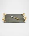 Michael Aram Gardenia Cheeseboard With Knife In Gold