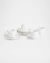 Michael Aram Gardenia Demitasse Set, Service For 4 In White