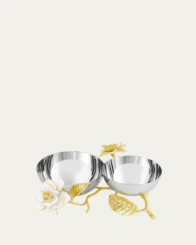 Michael Aram Gardenia Double Dish In Silver