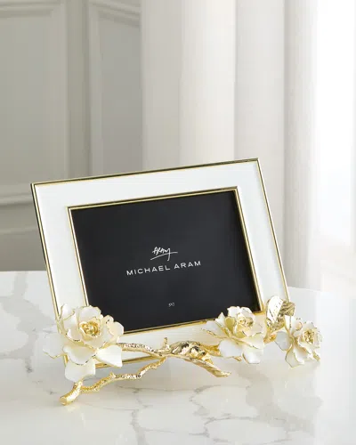 Michael Aram Gardenia Easel Picture Frame, 5" X 7" In Whitegold