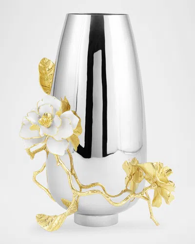 Michael Aram Gardenia Large Vase In Metallic