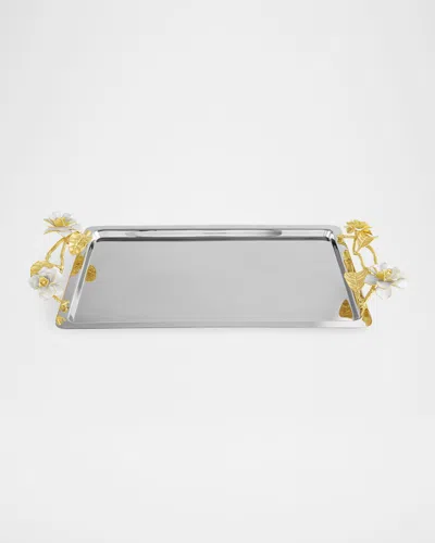 Michael Aram Gardenia Serving Tray In Silver