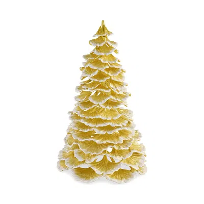 Michael Aram Ginkgo Gold Frost Christmas Tree Figurine 13.5