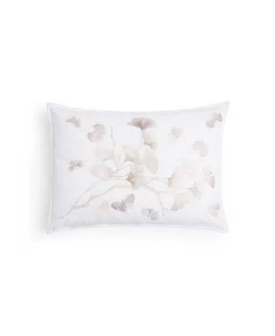 Michael Aram Ginkgo Handcrafted Decorative Pillow, 14" X 20" In White
