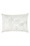 MICHAEL ARAM GINKGO LEAF EMBROIDERED ACCENT PILLOW