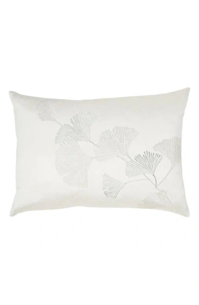 Michael Aram Ginkgo Leaf Embroidered Accent Pillow In White