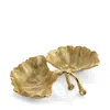 Michael Aram Ginkgo Two-section Gold Dish In Gold