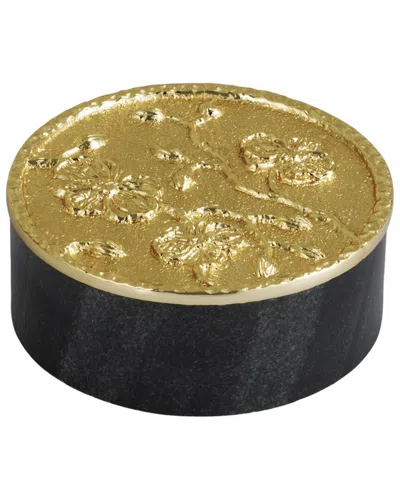 Michael Aram Gold Orchid Box In Black
