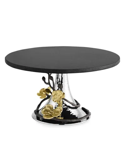 Michael Aram Gold Orchid Cake Stand In Black