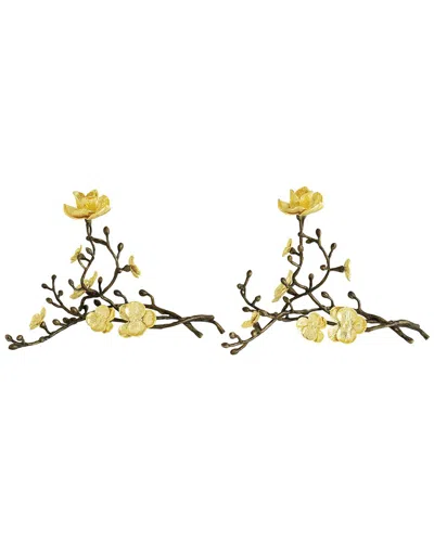 Michael Aram Gold Orchid Candleholder In Multi