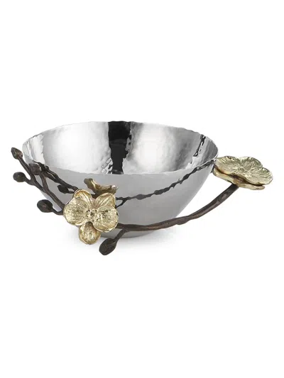 Michael Aram Gold Orchid Nut Bowl In Silver