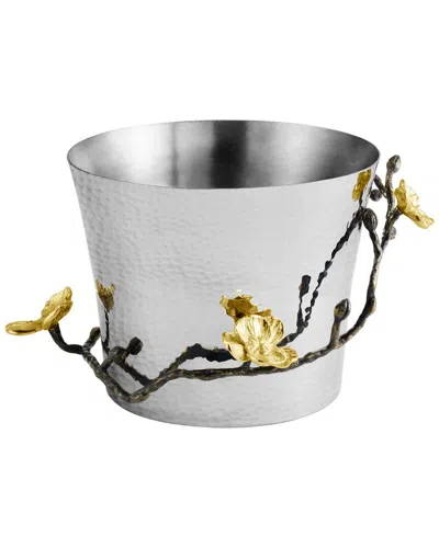 Michael Aram Gold Orchid Pot In Silver