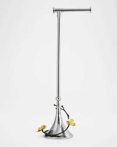 Michael Aram Golden Orchid Toilet Paper Stand In White