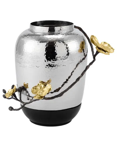 Michael Aram Gold Orchid Vase In Silver