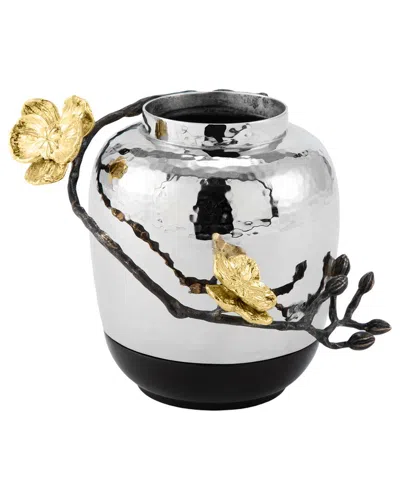 Michael Aram Gold Orchid Vase In Silver