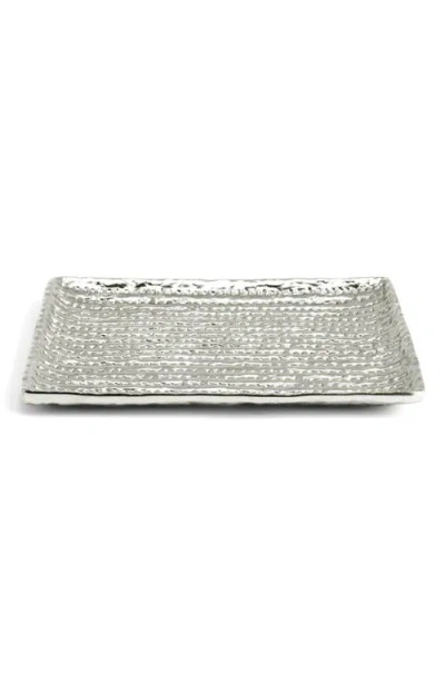 Michael Aram Hammered Matzah Plate In Silver