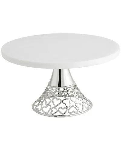 Michael Aram Heart Cake Stand In Silver