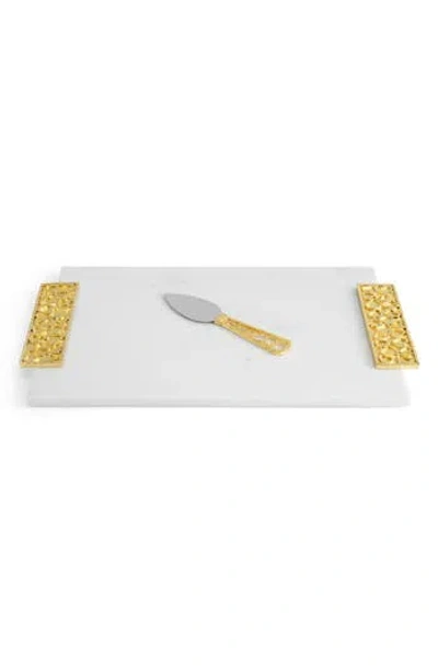 Michael Aram Heart Cheese Board & Spreader In White