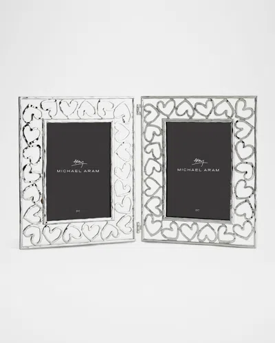 Michael Aram Heart Hinged Frame - 5" X 7", Silver