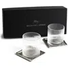 Michael Aram Ivy & Oak Tumbler And Coaster Set In Transparent