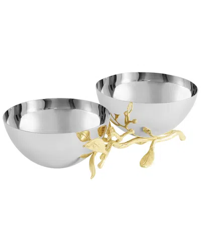 Michael Aram Laurel Double Dish In Gold