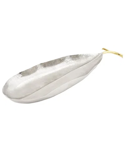 Michael Aram Lodhi Garden Champa Leaf Platter In Metallic