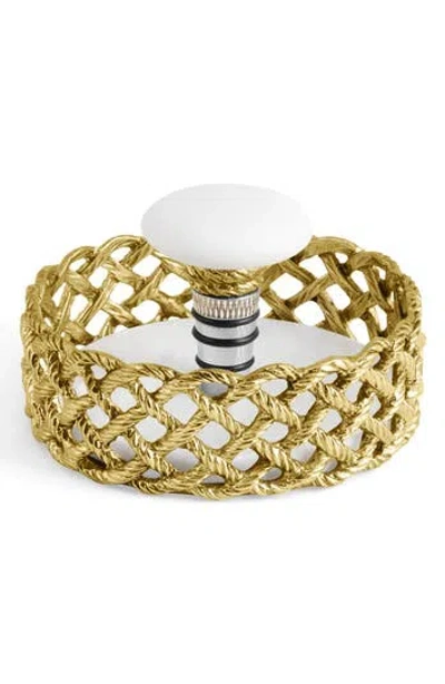 Michael Aram Love Knot Coaster & Stopper Set In Transparent