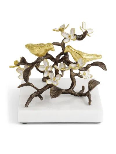 Michael Aram Lovebirds Brass & Marble Decorative Object