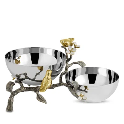 MICHAEL ARAM LOVEBIRDS DOUBLE DISH