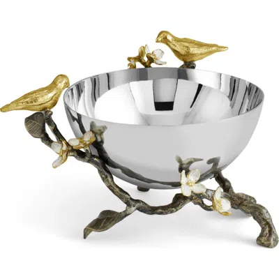 Michael Aram Lovebirds Nut Bowl In Silver
