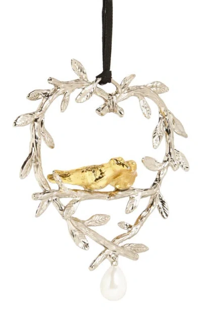 Michael Aram 'lovebirds' Ornament In Silver