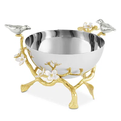 Michael Aram Lovebirds Silver & Gold Nut Bowl