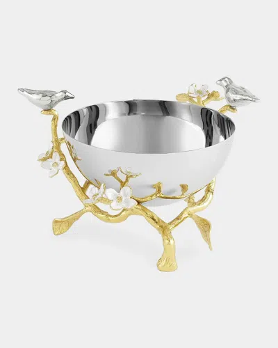 Michael Aram Lovebirds Silver & Gold Nut Bowl
