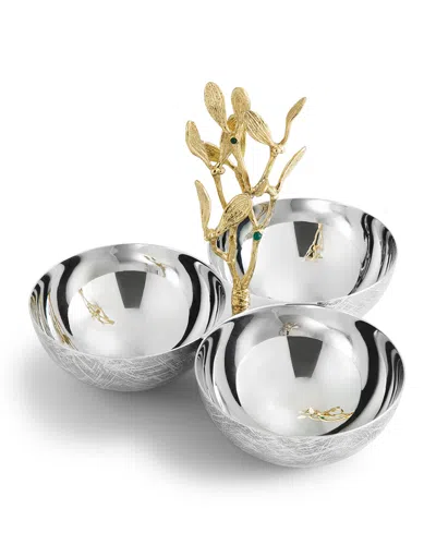 Michael Aram Mistletoe Triple Dish