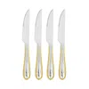 Michael Aram Molten Gold Steak Knives, Set Of 4 In Silver/gold
