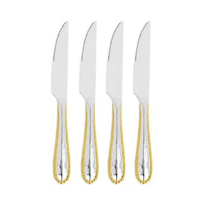 Michael Aram Molten Gold Steak Knives, Set Of 4 In Silver/gold