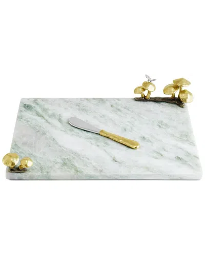 Michael Aram Mushroom Cheeseboard With Spreader In Gray