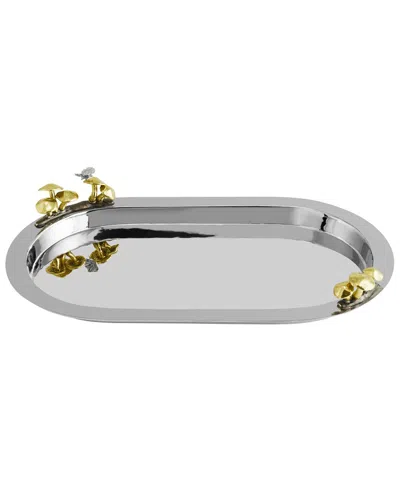 Michael Aram Mushroom Tray In Silver