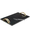 Michael Aram Anemone Large Cheeseboard With Spreader In Gold