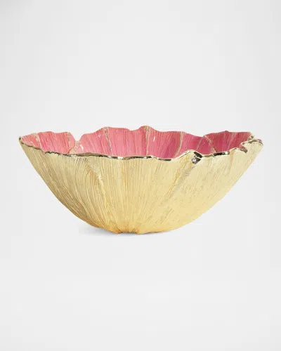 Michael Aram New Leaves Poppy Bowl In Gold