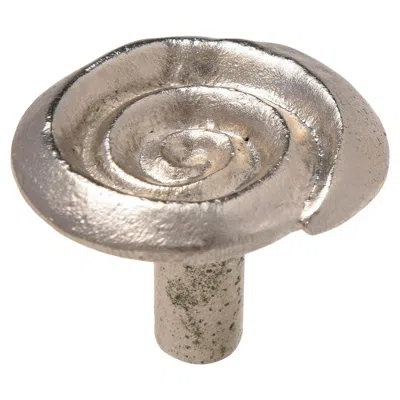 Pre-owned Michael Aram Nr. 12 Nickel Door Knobs, Hand-carved Modern Design, 1990s In Brown