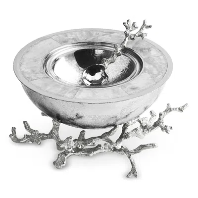 Michael Aram Ocean Reef Caviar Set In Silver